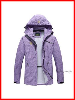 Waterproof Windproof Packable Rain Jacket with Hood